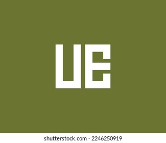 UE logo design vector template
