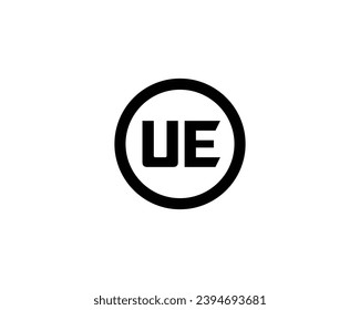 UE logo design vector template