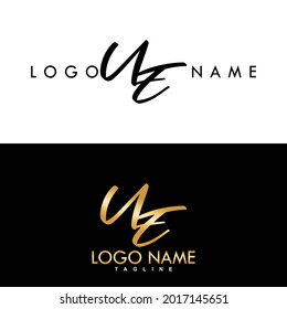 UE Luxury Initial Logo Vector Design