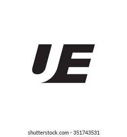 UE negative space letter logo
