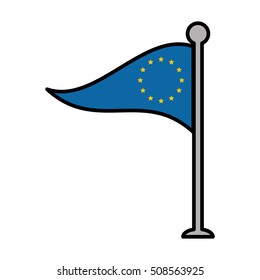ue patriotic flag isolated icon vector illustration design