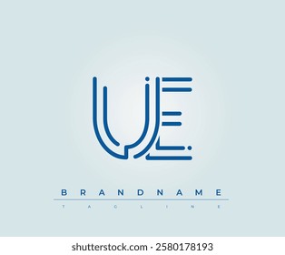 UE Technology Letter Logo Template. This tech letter logo is a graphic mark that uses letters to represent a technology company.