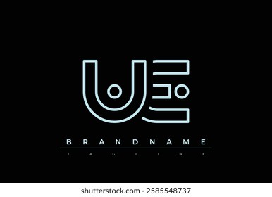 UE Technology Letter Logo Template. This tech letter logo is a graphic mark that uses letters to represent a technology company.