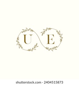 UE wedding infinity in elegant monogram with high quality professional design that will print well