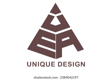 UEA, UE, logos. Abstract initial monogram letter alphabet logo design