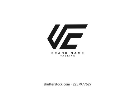 UEC, UFC, UC, EU, FU, Abstract initial monogram letter alphabet logo design