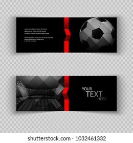 UEFA EURO 2024 vector football set of flyers, tickets layout template. Front, back side isolated. Copa America 2024 football cup editable promotional advertising for web print.Soccer world sport event