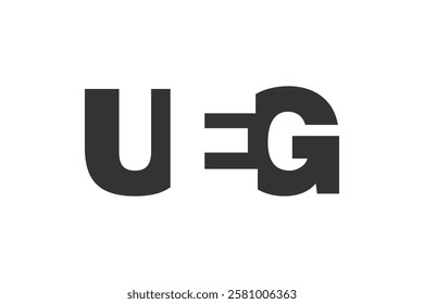 UEG logo design. Initial letter U E G bold font style for tech startups, consulting, corporate branding. Creative company name, headlines typography identity, trendy logotype. Vector illustration.