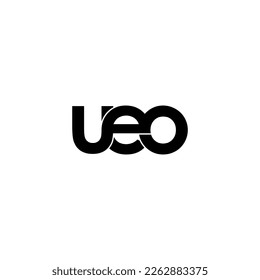 ueo lettering initial monogram logo design