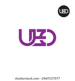 Diseño de monograma de letra de logotipo UEO