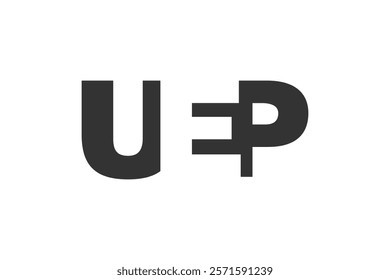 UEP logo design. Initial letter U E P bold font style for tech startups, consulting, corporate branding. Creative company name, headlines typography identity, trendy logotype. Vector illustration.