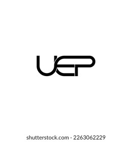 uep typography letter monogram logo design
