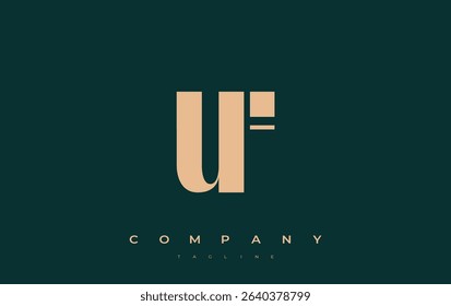 UF Abstract Geometric Logo Design. Modern and elegant logo design with simplistic typography elements, showcasing branding excellence.