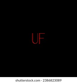 UF creative modern letters logo design template