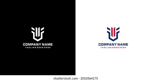 UF or FF logo vector concept for business company