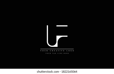 UF FU abstract vector logo monogram template