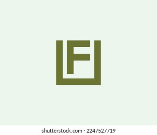 UF-FU-Logo-Design, Vektorgrafik-Vorlage