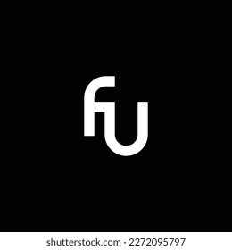 UF or FU ‍abstract outstanding professional business awesome artistic branding company different colors illustration logo