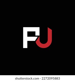 UF or FU ‍abstract outstanding professional business awesome artistic branding company different colors illustration logo
