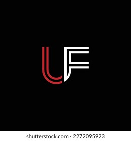 UF or FU ‍abstract outstanding professional business awesome artistic branding company different colors illustration logo