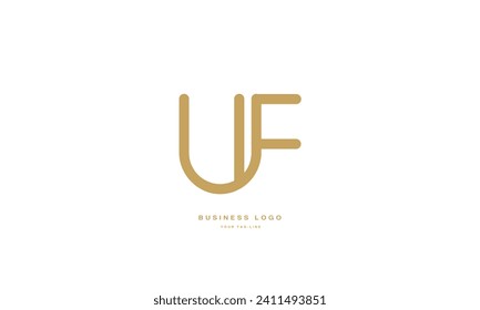 UF, FU, U, F, Abstract Letters Logo Monogram