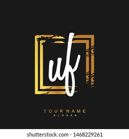 UF Initial beauty floral logo template