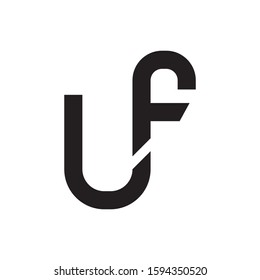 UF initial letter logo template vector icon design