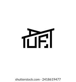 UF Initial Letter in Real Estate Logo concept.eps UF Initial Letter in Real Estate Logo concept