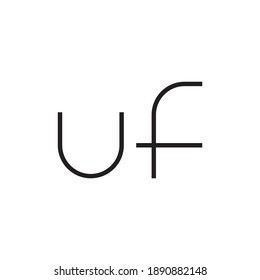 uf initial letter vector logo