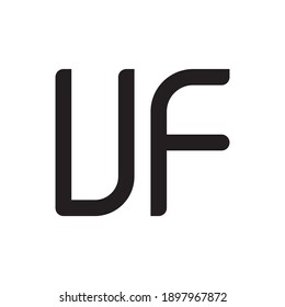 Uf Initial Letter Vector Logo Stock Vector (Royalty Free) 1897967872 ...