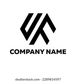 Icono de carta UF e Ilustración del vector de plantilla de diseño del logotipo inicial