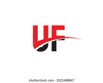 UF Letter Initial Logo Design Template