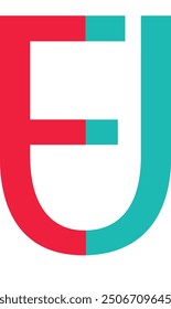 Diseño de logotipo de carta UF Concepto de logotipo de carta creativa UF