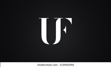 UF Letter Logo Design Template Vector