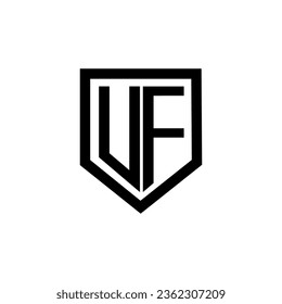 Diseño del logotipo de letras UF con fondo blanco en ilustrador. Logo vector, diseños de caligrafía para logotipo, afiche, invitación, etc.