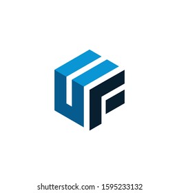 UF letter logo, FU letter logo