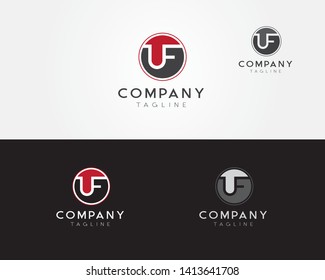 UF letter logo template for your business or service