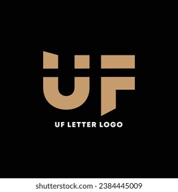 UF letter logo.and vectors.logo design