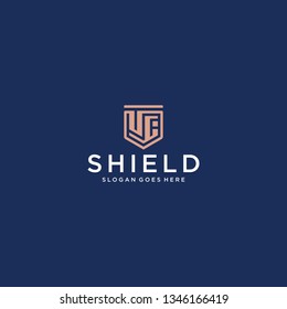 UF letter shield icon