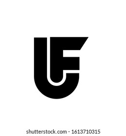 uf logo design simple modern template