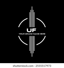 UF logo design, UF simple and modern logo. UF luxurious alphabet design
