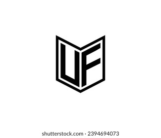 UF logo design vector template