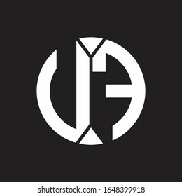 UF Logo monogram with piece circle ribbon style