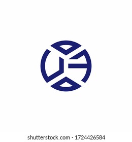 UF-Monogramm-Logo mit abstrakten Formen in modernem Design-Template