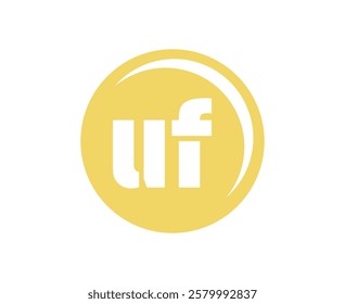 UF sport emblem or team logotype. Ball logo with a combination of Initial letter U and F for balls shop, sports company, training, club badge. Vector illustration.