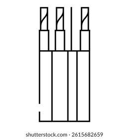 uf underground feeder cable line icon vector. uf underground feeder cable sign. isolated contour symbol black illustration
