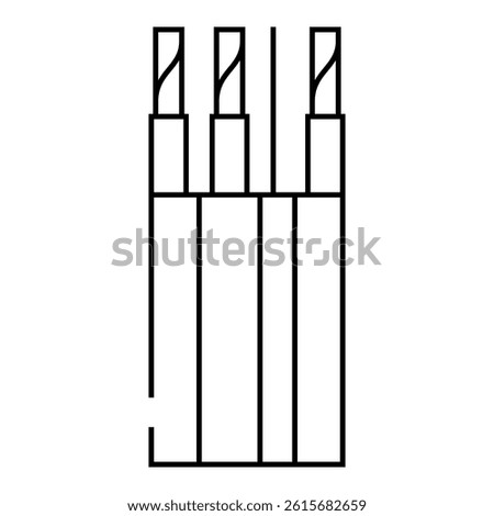 uf underground feeder cable line icon vector. uf underground feeder cable sign. isolated contour symbol black illustration