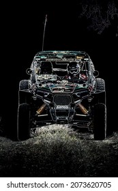 UFA, RUSSIA-JULY 11, 2016: Sports Car Gets Over The Difficult Part Of The Route During The  Silk Way Rally Moscow-Beijing Dakar Series On A Dirt Road