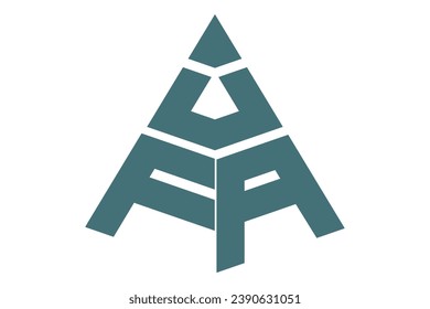 UFA, UF, logos. Resumen diseño inicial del logotipo del alfabeto en monograma