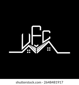 UFC Real State logo design, UFC simple and modern logo. UFC luxurious alphabet design  